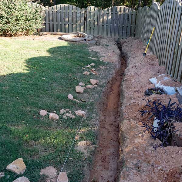 Residential drainage for lawns